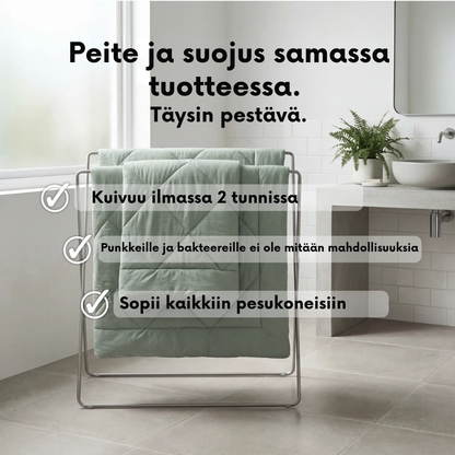 Sovro®-peitto | Nopeasti kuivuva 2-in-1-peitto, joka korvaa erilliset vuodevaatteet
