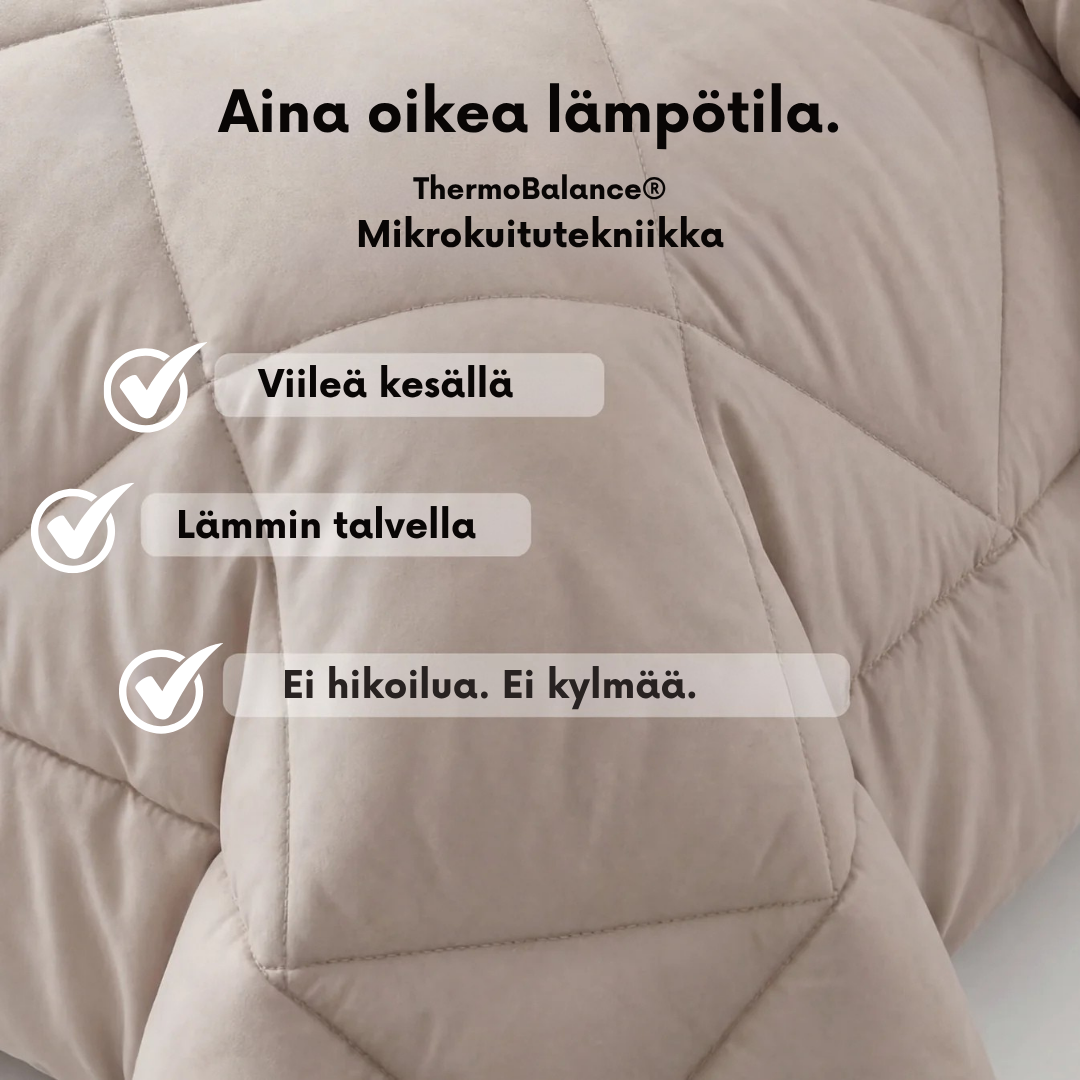Sovro®-peitto | Nopeasti kuivuva 2-in-1-peitto, joka korvaa erilliset vuodevaatteet
