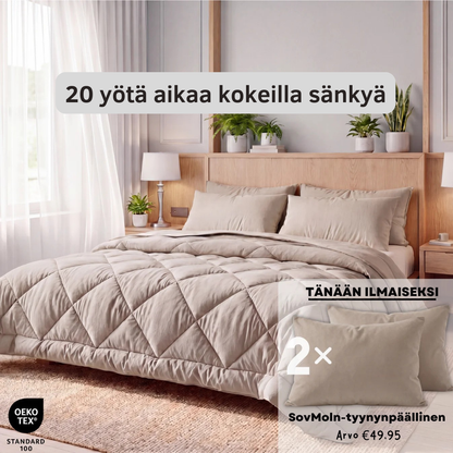 Sovro®-peitto | Nopeasti kuivuva 2-in-1-peitto, joka korvaa erilliset vuodevaatteet