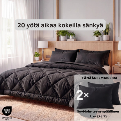Sovro®-peitto | Nopeasti kuivuva 2-in-1-peitto, joka korvaa erilliset vuodevaatteet