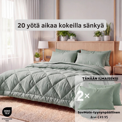 Sovro®-peitto | Nopeasti kuivuva 2-in-1-peitto, joka korvaa erilliset vuodevaatteet