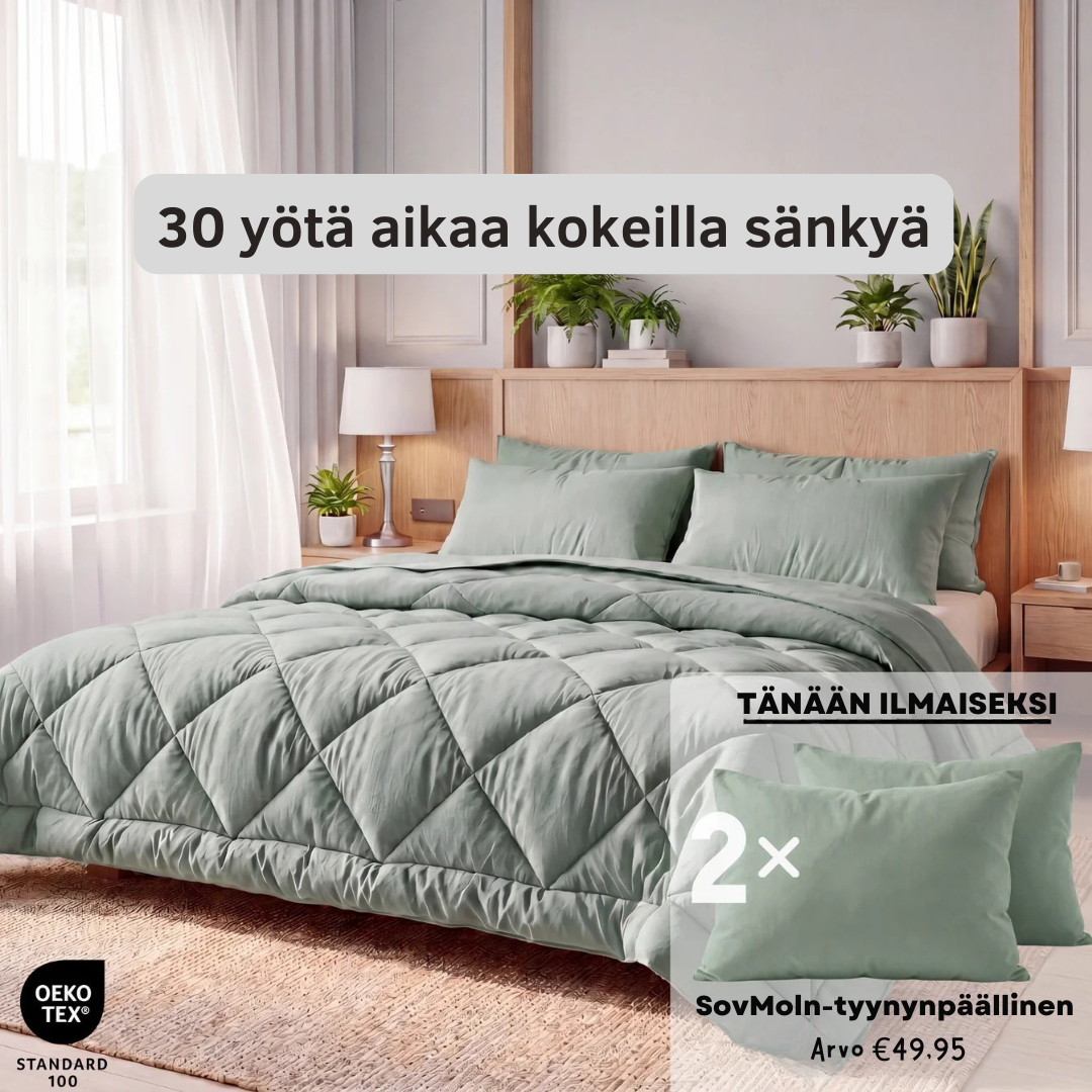 Sovro®-peitto | Nopeasti kuivuva 2-in-1-peitto, joka korvaa erilliset vuodevaatteet