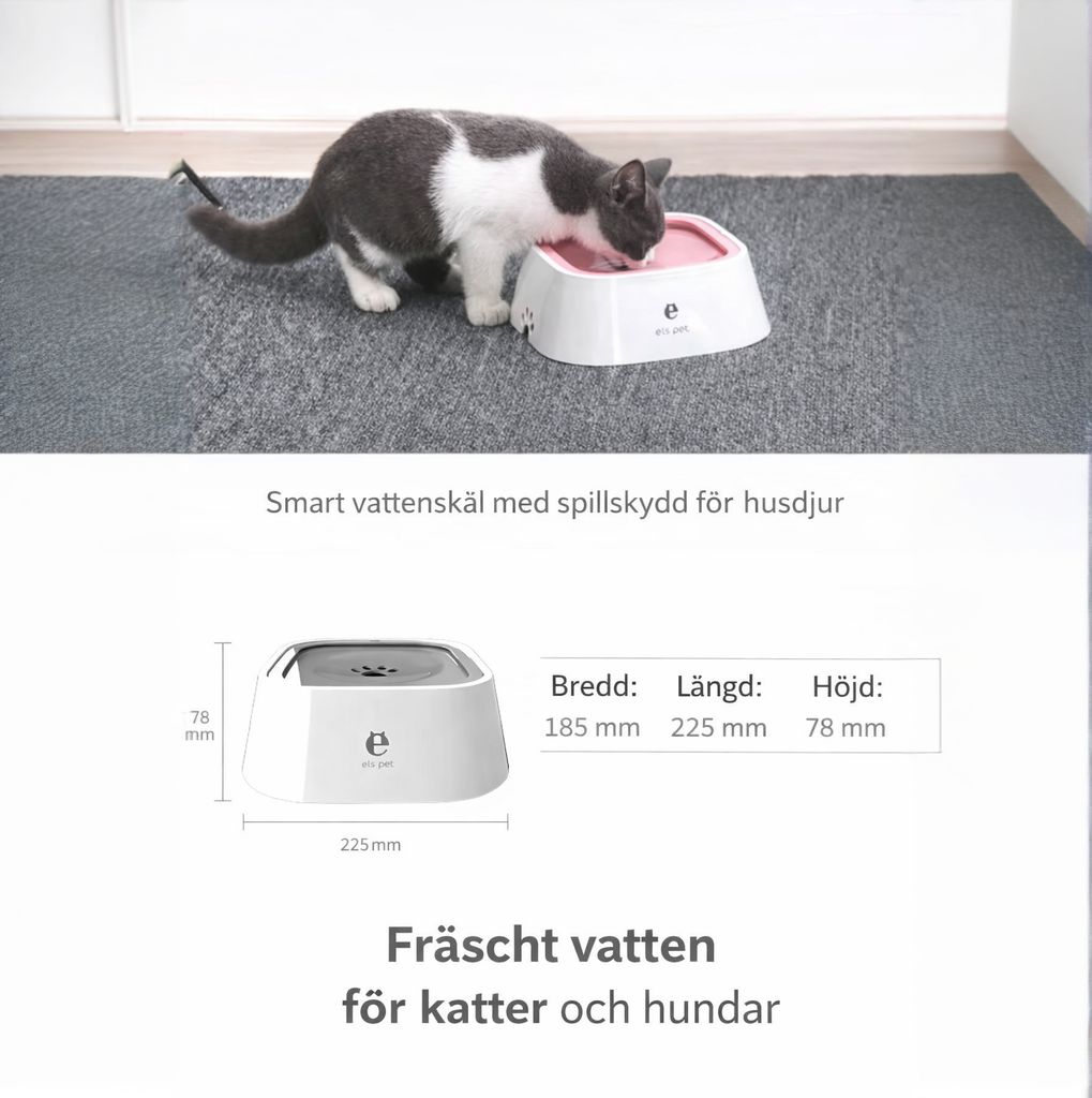 SlurpFri Pro™ läikkymätön vesikuppi lemmikille | Nordvea